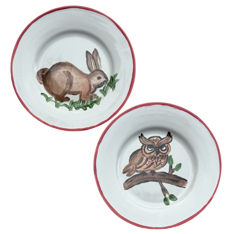 FOREST ANIMALS - SMALL PLATES (Set of 6)