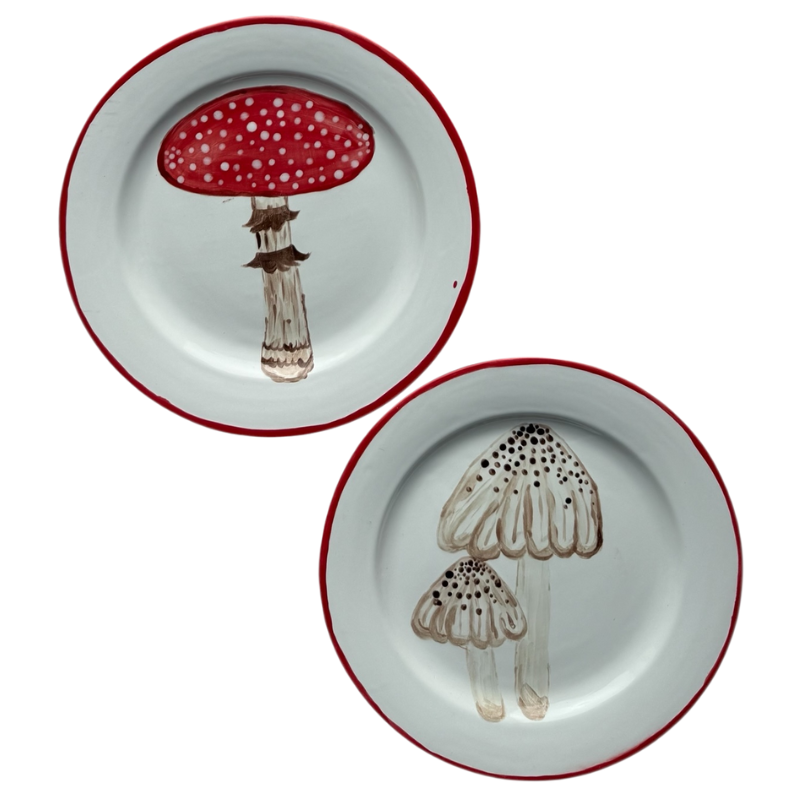 FOREST CAPS 🍄 - BIG PLATES (Set of 6)