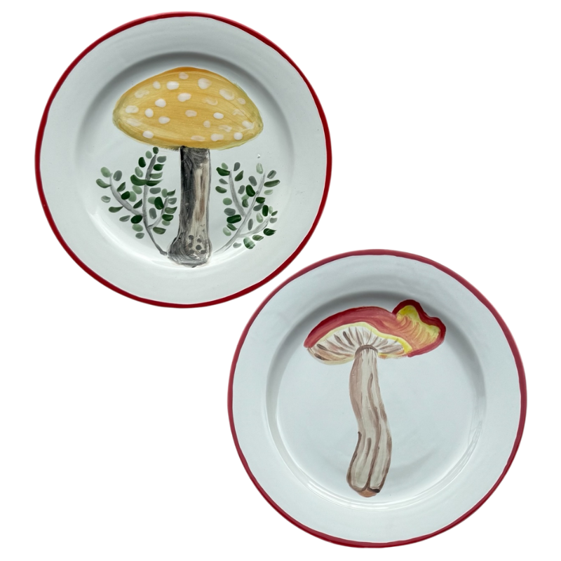 FOREST CAPS 🍄 - SMALL PLATES (Set of 2)